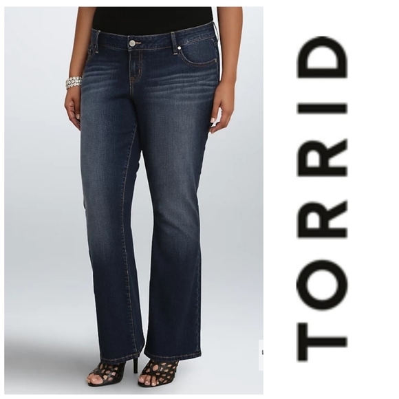 torrid Denim - Torrid Relaxed Boot Bootcut Jeans In Darkwash Blue Size 20 Regular